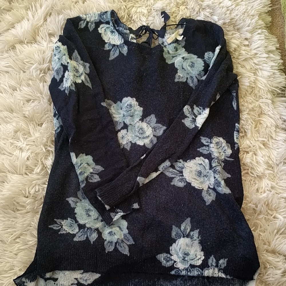 LC Lauren Conrad Ribbon Tie-Back Sweater